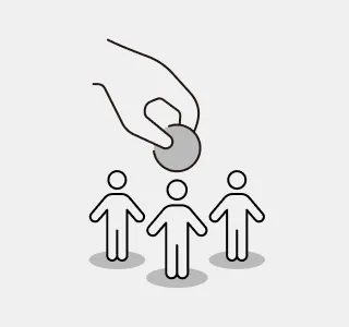 寄付先を選べます